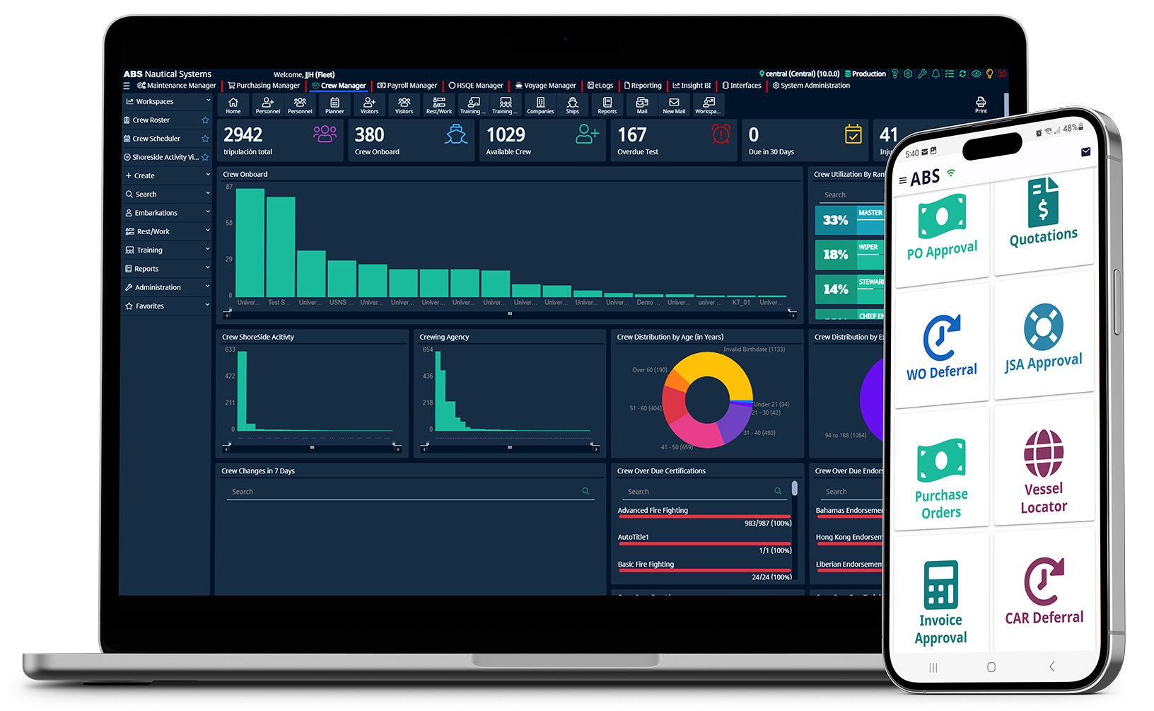 Nautical Systems Interface Screenshot