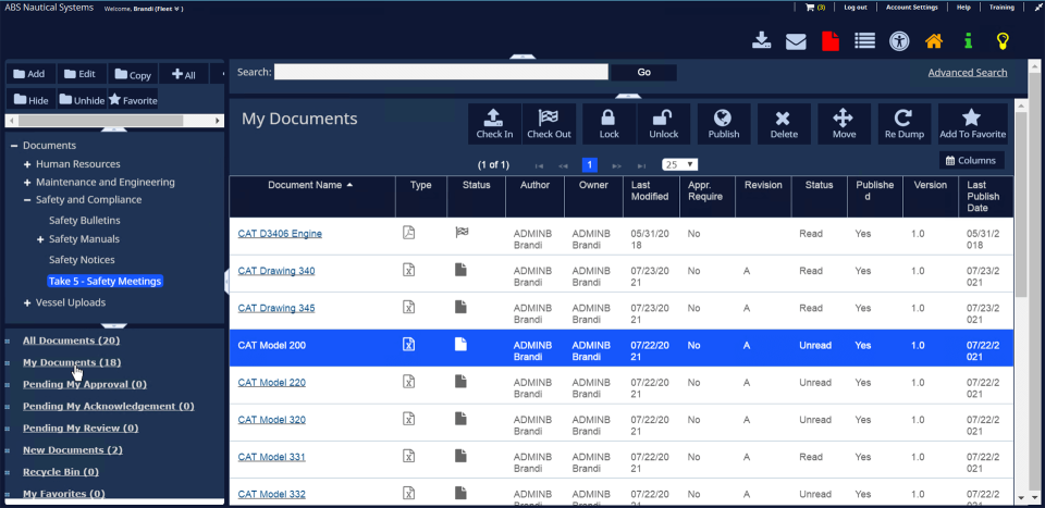 لقطة شاشة لبرنامج My Documents Dark مع أربعة أقسام: اثنان على اليسار مع قوائم منسدلة متعددة، وآخر به شريط بحث، والأكبر يسمى الوثائق مع الرموز وملفات الوثائق. توجد فوق الأقسام سلسلة من الرموز الملونة.