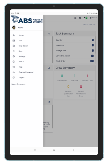a screenshot showing the NS workboat interface